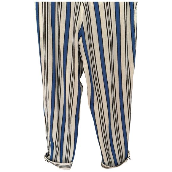 PHILOSOPHY DI LORENZO SERAFINI Crepe Trousers Striped IT42 US 6 - Picture 14 of 15